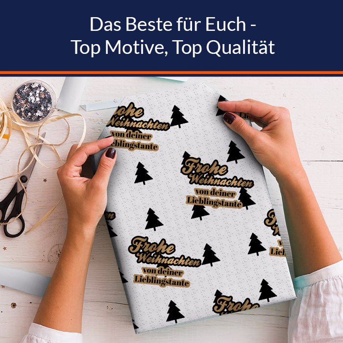 Geschenkpapier personalisiert Geschenkpapier Frohe Weihnachten Text M0042 - Bild 5