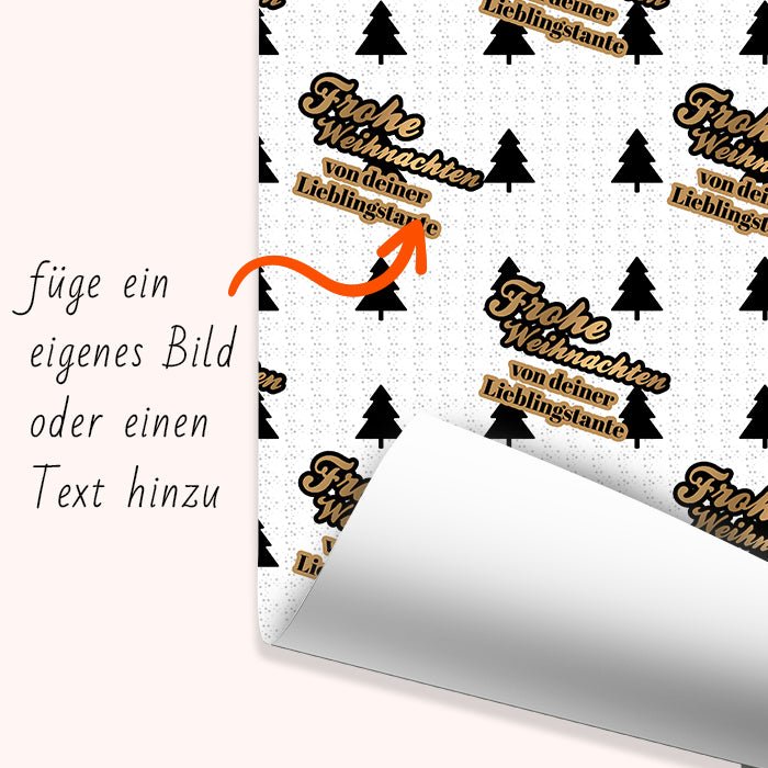 Geschenkpapier personalisiert Geschenkpapier Frohe Weihnachten Text M0042 - Bild 6