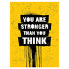 Acrylic glass mural Motivation, Stronger than you think, Spray M0043
