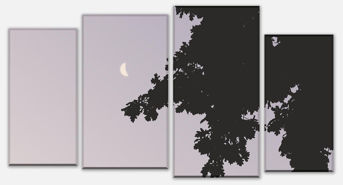 Leinwandbild Mehrteiler Schatten der Nacht M0043