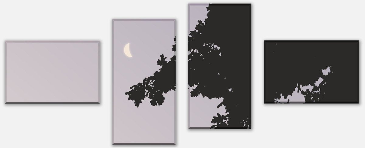 Leinwandbild Mehrteiler Schatten der Nacht M0043