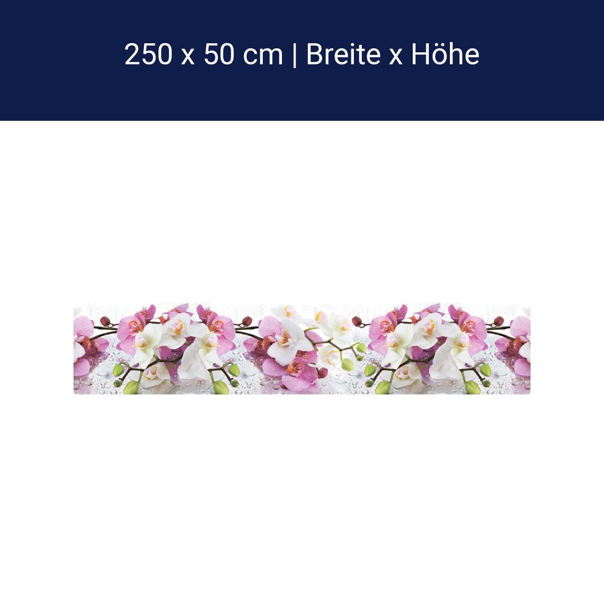 Panorama-Fototapete Orchideen, Blumen M0043