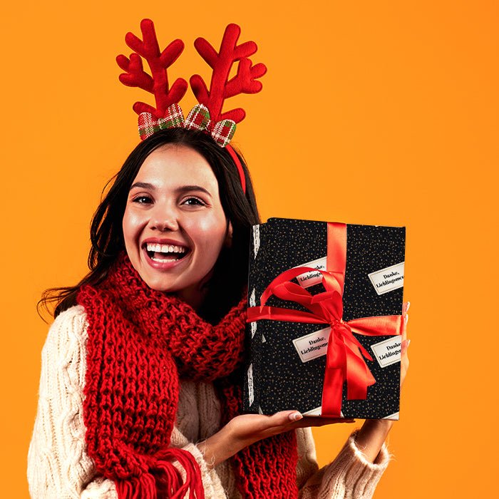 Geschenkpapier personalisiert Geschenkpapier Weihnachten Sterne Text M0044 - Bild 2
