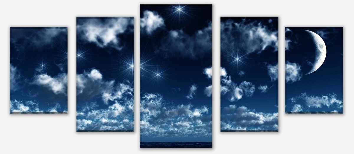 Leinwandbild Mehrteiler Nachthimmel M0045 entdecken - Bild 1