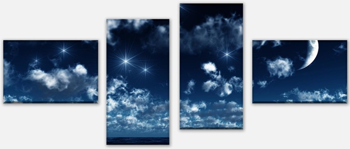 Tableau sur toile Diviseur ciel nocturne M0045
