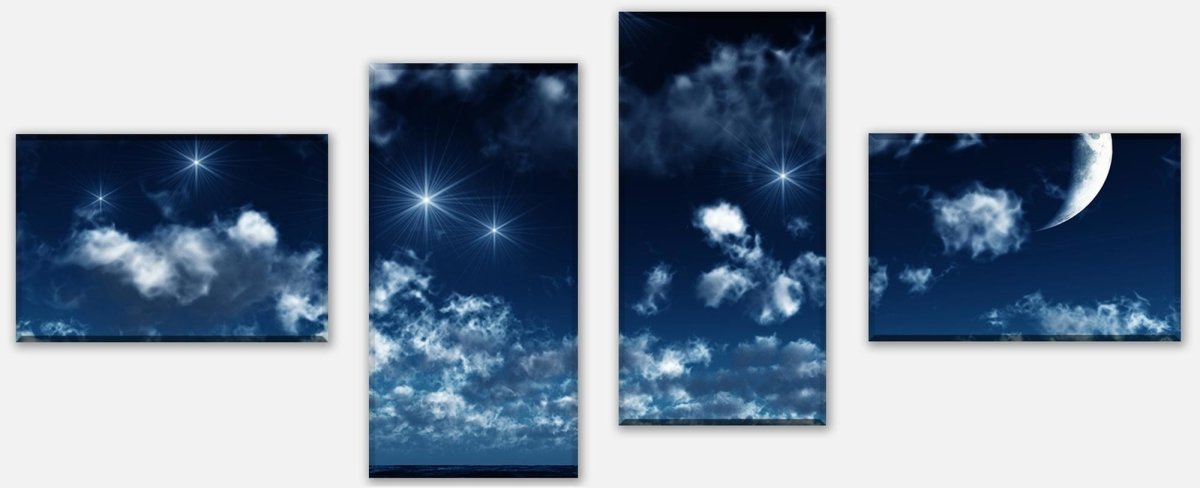 Tableau sur toile Diviseur ciel nocturne M0045