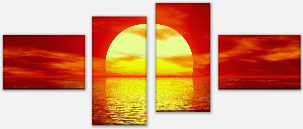 Leinwandbild Mehrteiler Sonnenuntergang M0048