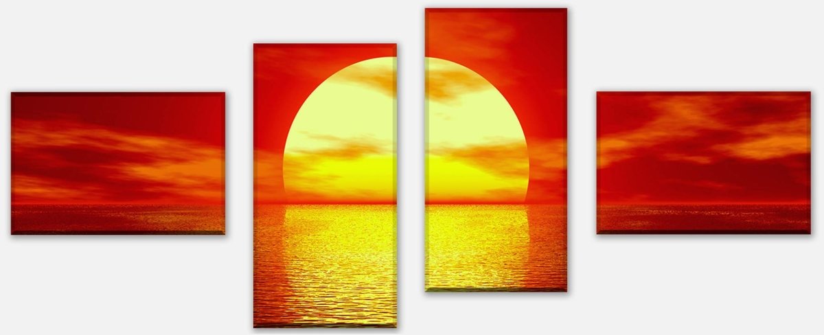 Leinwandbild Mehrteiler Sonnenuntergang M0048