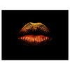 Wandbild Acrylglas Lippen, Goldene Frauen Lippen, Bronze, Makeup M0054