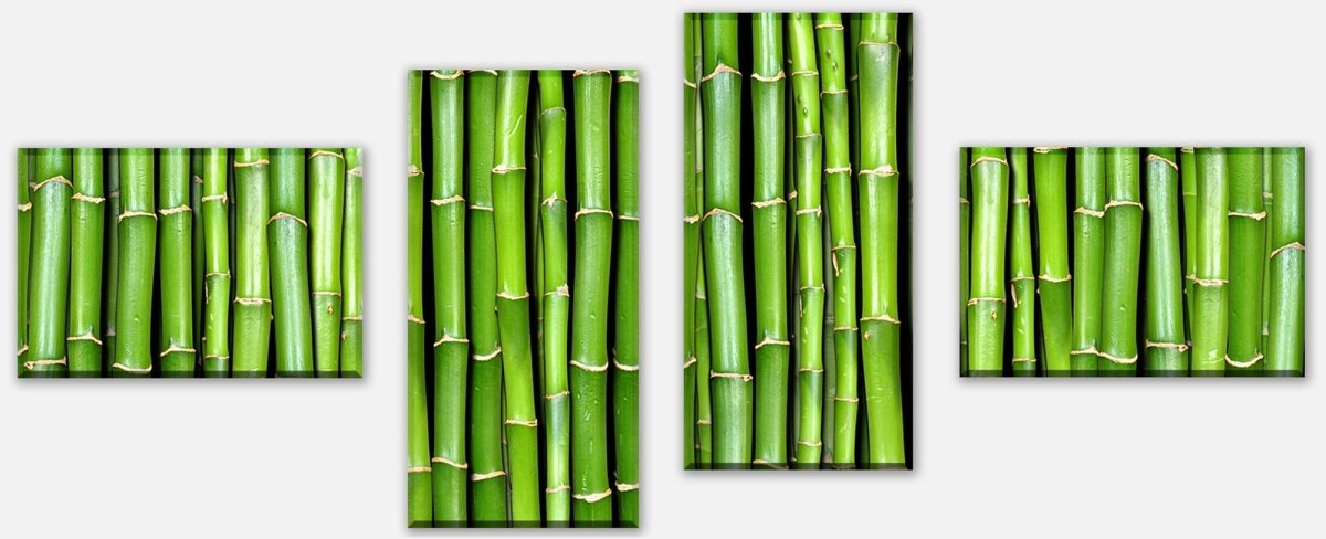Leinwandbild Mehrteiler Bambuswand M0054