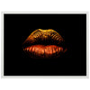 Affiche Femme Dorée Lèvres Bronze Maquillage Photographie M0054