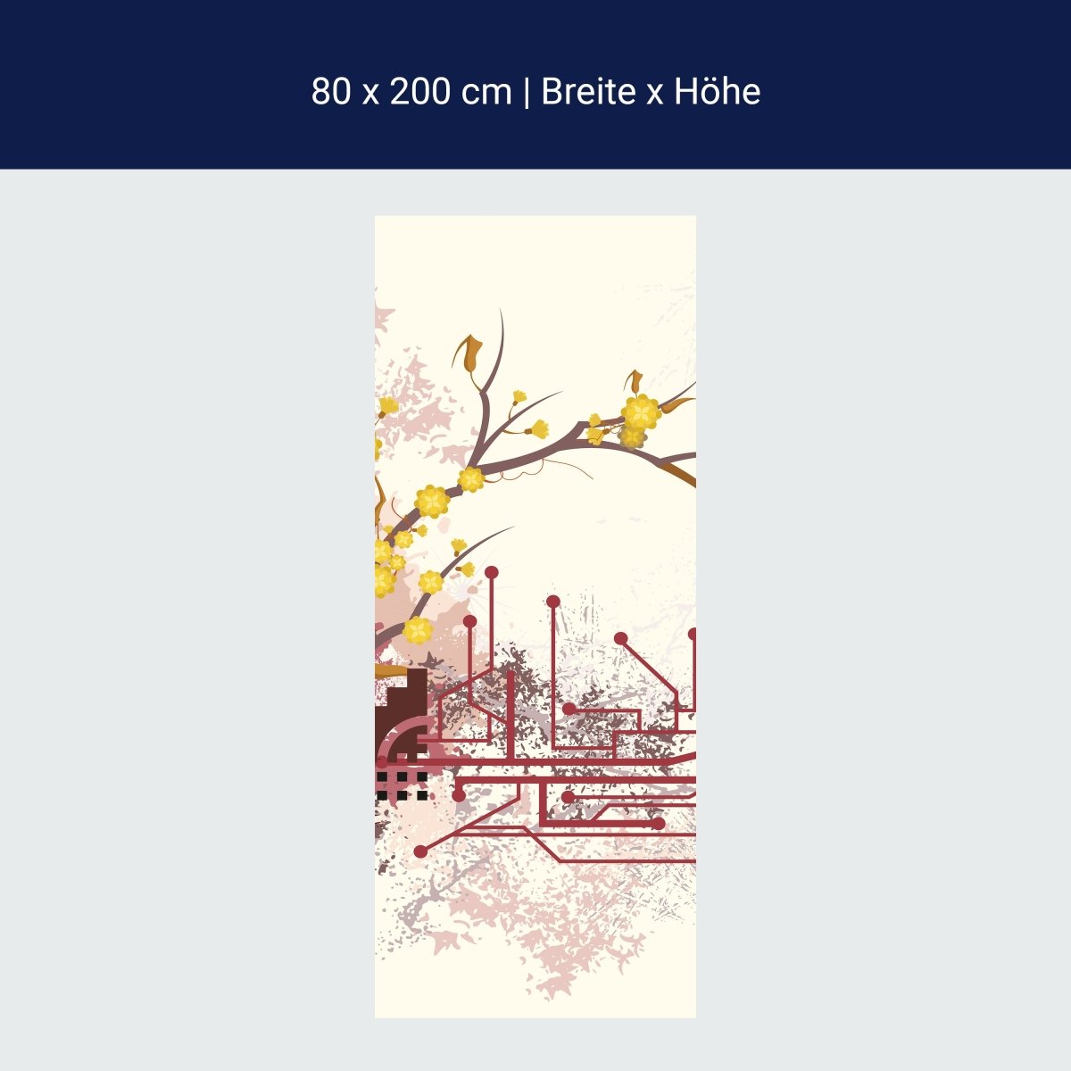 Shower Screen Haruka Retro Blossoms M0057