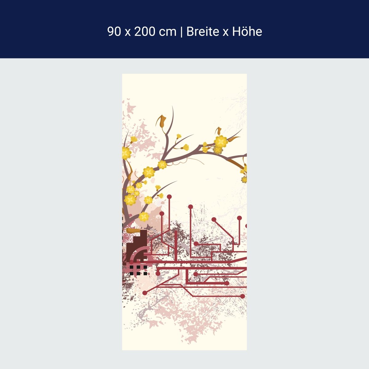 Paroi de douche Haruka Retro Blossoms M0057