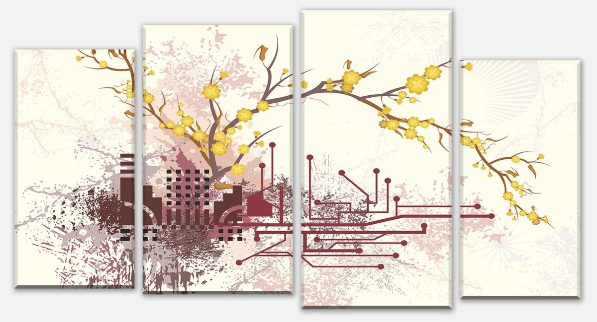 Tableau sur toile Haruka Retro Blossoms M0057