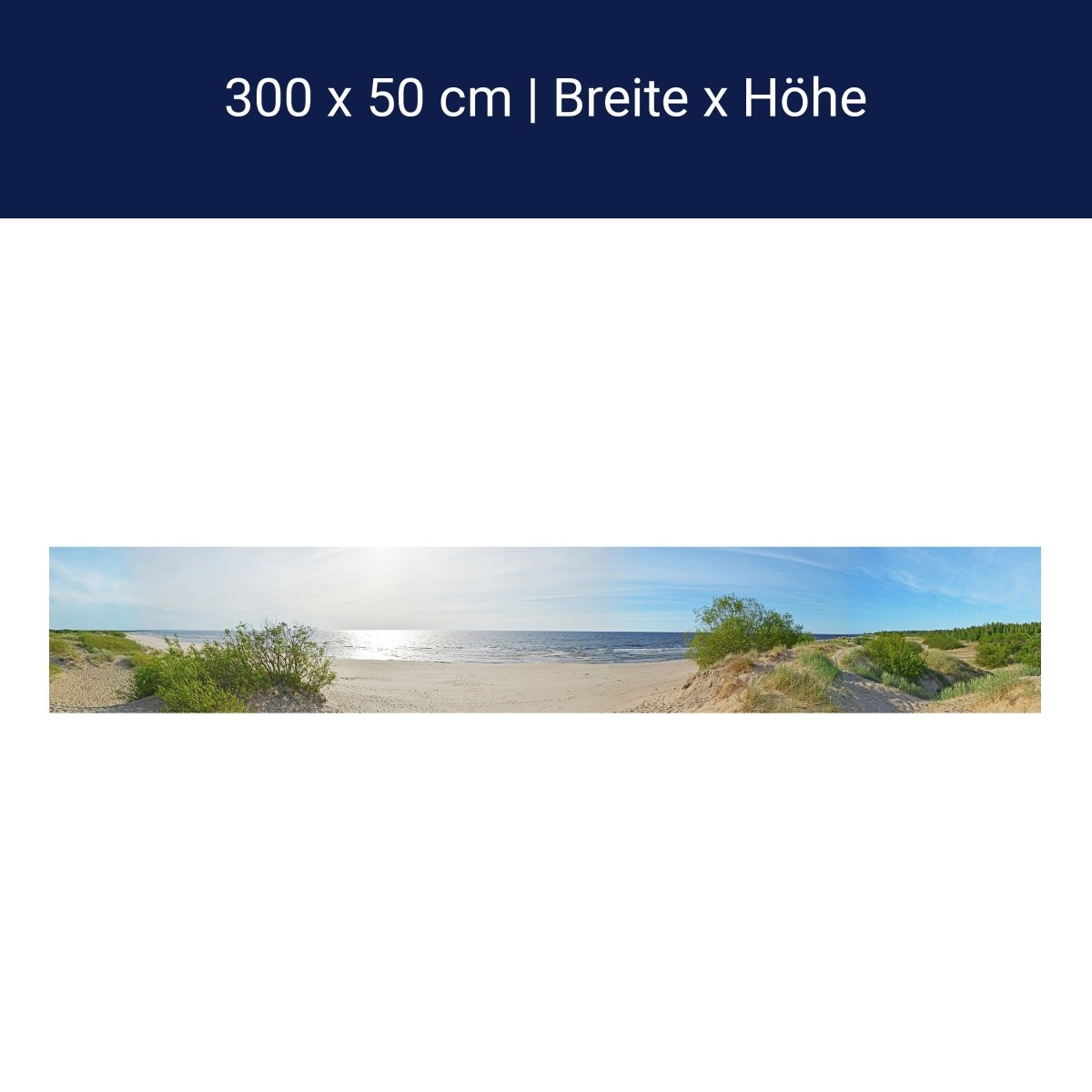 Panorama-Fototapete Strand, Meer, Dünen M0060