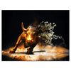 Wandbild Acrylglas Geld, Goldener Stier, Dollar, Geldscheine M0062