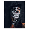 Mural acrylic glass models, model with skull makeup, make-up M0064