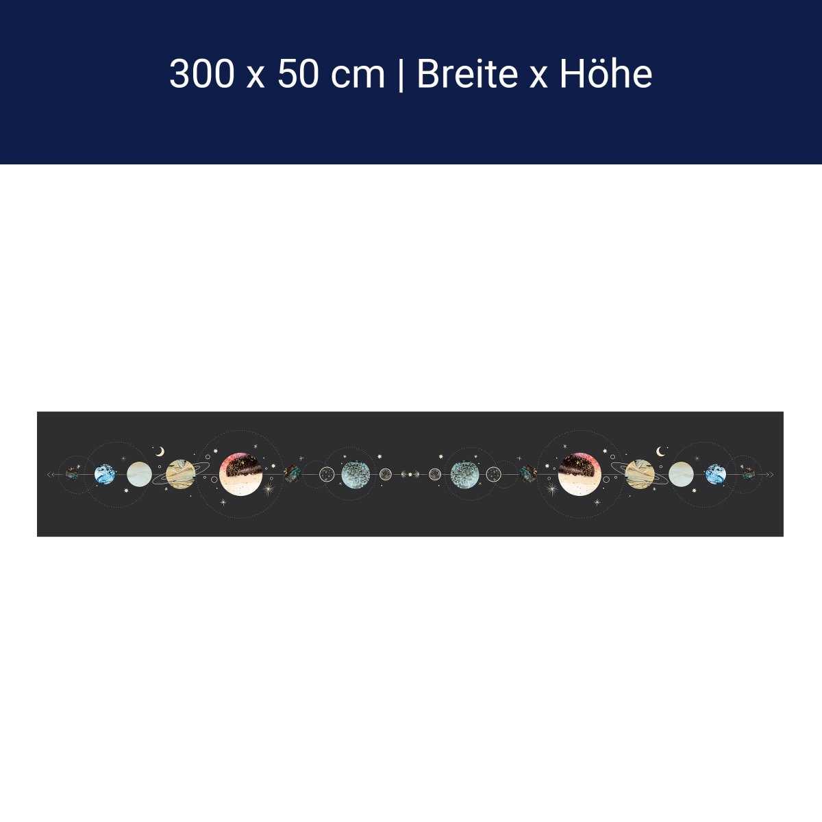 Panoramic photo wallpaper solar system, planets M0065
