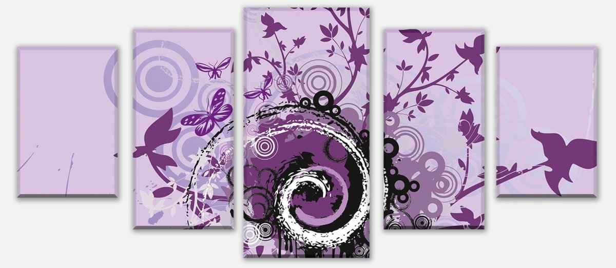 Leinwandbild Mehrteiler Violet Dream M0071 entdecken - Bild 1