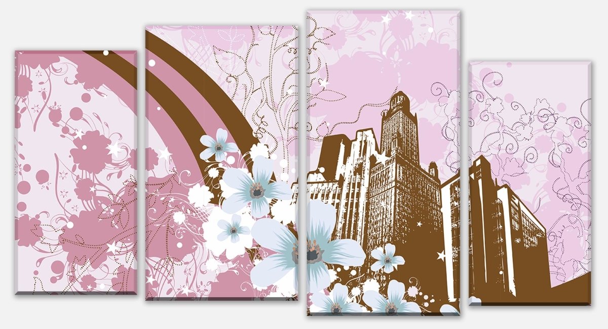 Tableau sur toile Urban Flower Grunge M0075