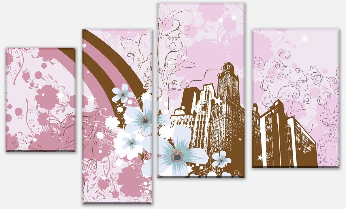 Tableau sur toile Urban Flower Grunge M0075