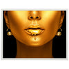 Poster Gold collection, Frau in Gold, Lippen, Farbe, Schmuck M0077