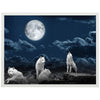 Poster Wolfsrudel, Wolf, Gemälde, Mond, Wölfe M0082