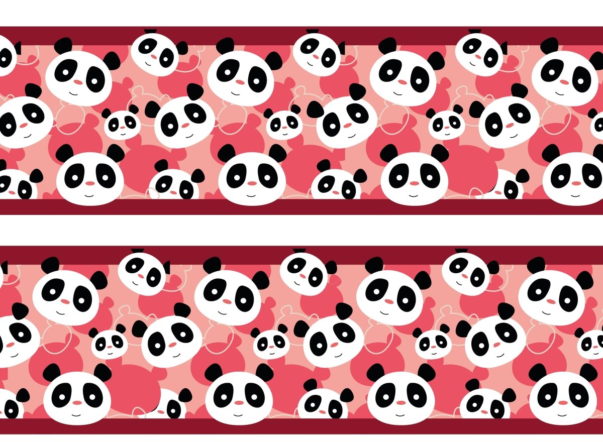 Bordüre Panda rosa M0084 entdecken - Bild 1