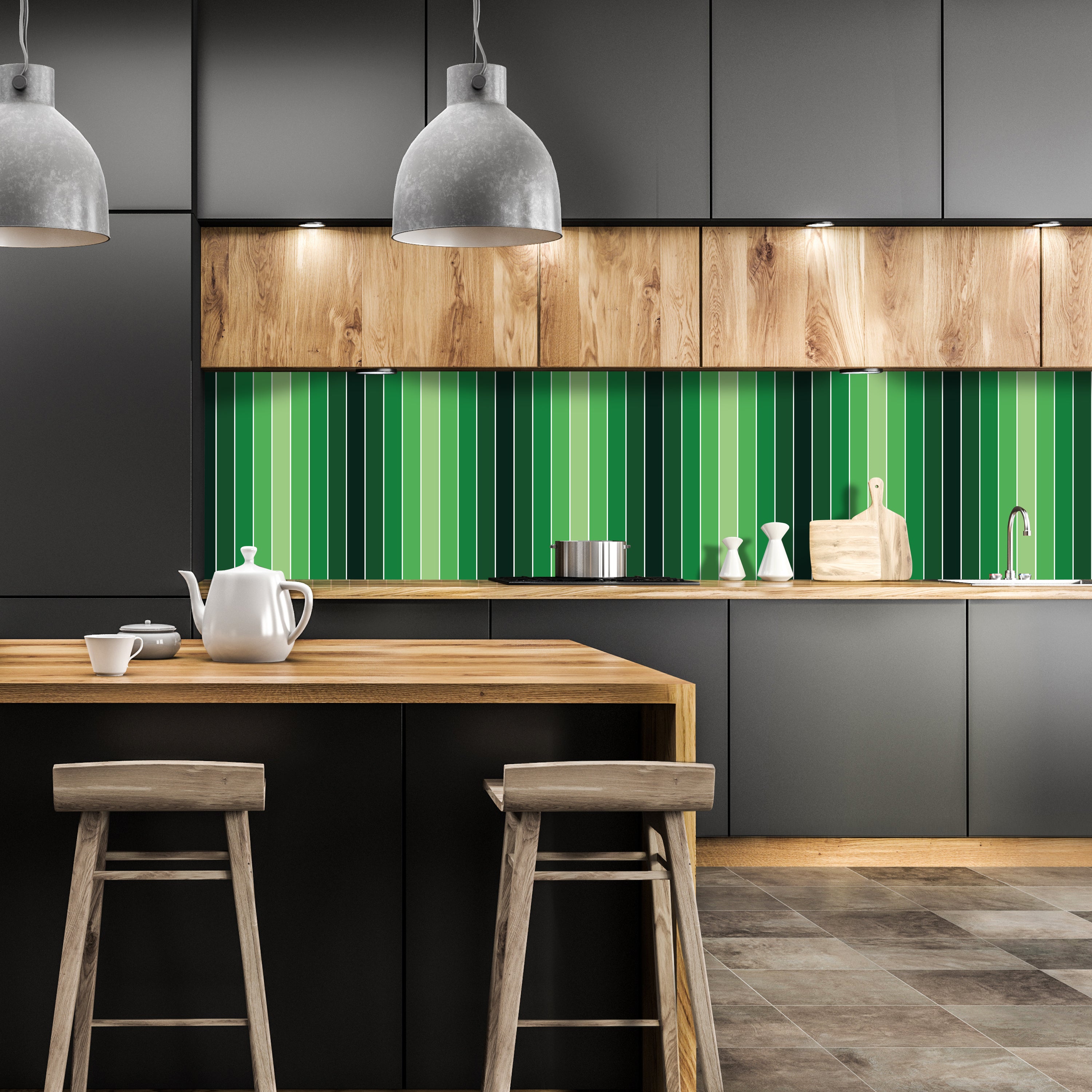 Küchenrückwand Frisches Grün Muster M0090 entdecken - Bild 1