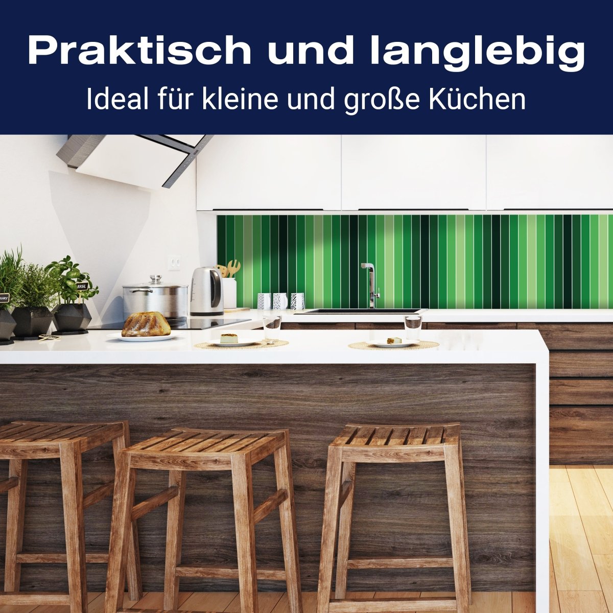 Küchenrückwand Frisches Grün Muster M0090 entdecken - Bild 3
