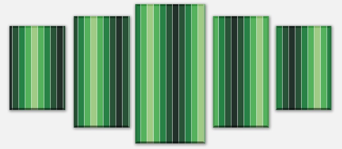 Leinwandbild Mehrteiler Frisches Grün Muster M0090 entdecken - Bild 1
