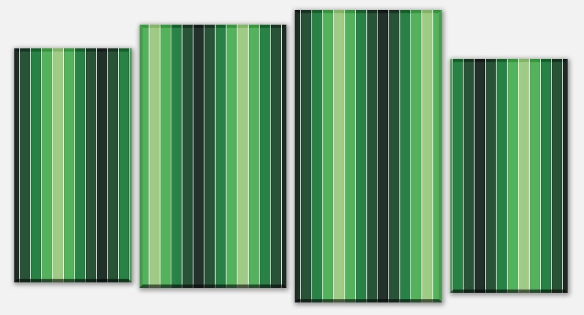 Stretched Canvas Print Fresh Green Pattern M0090