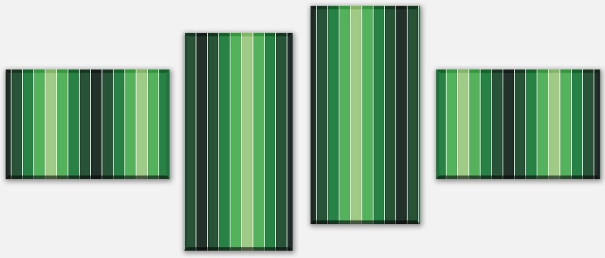 Stretched Canvas Print Fresh Green Pattern M0090