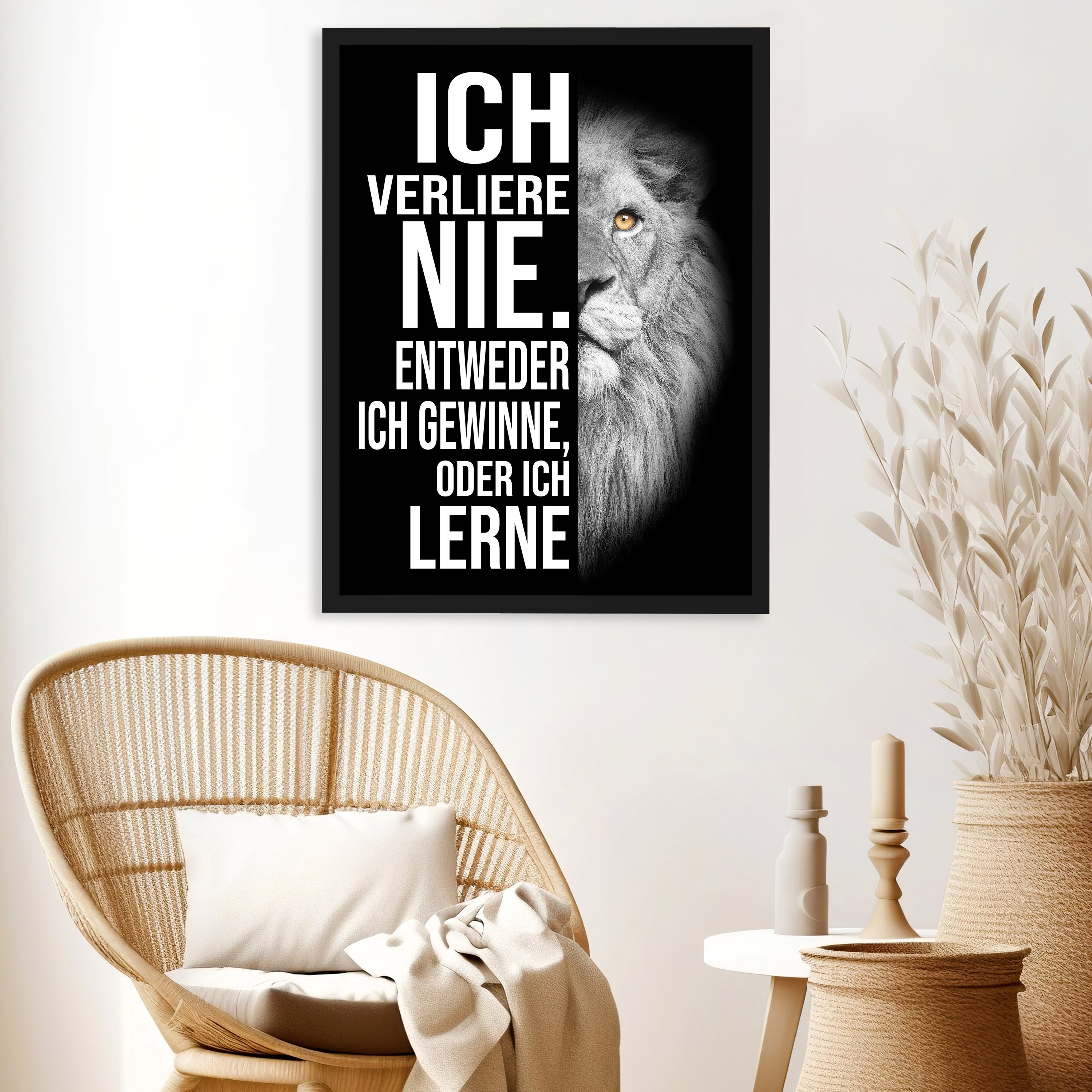 Poster Verlieren oder M0091 Bilder zur Motivation gewinnen, Löwe