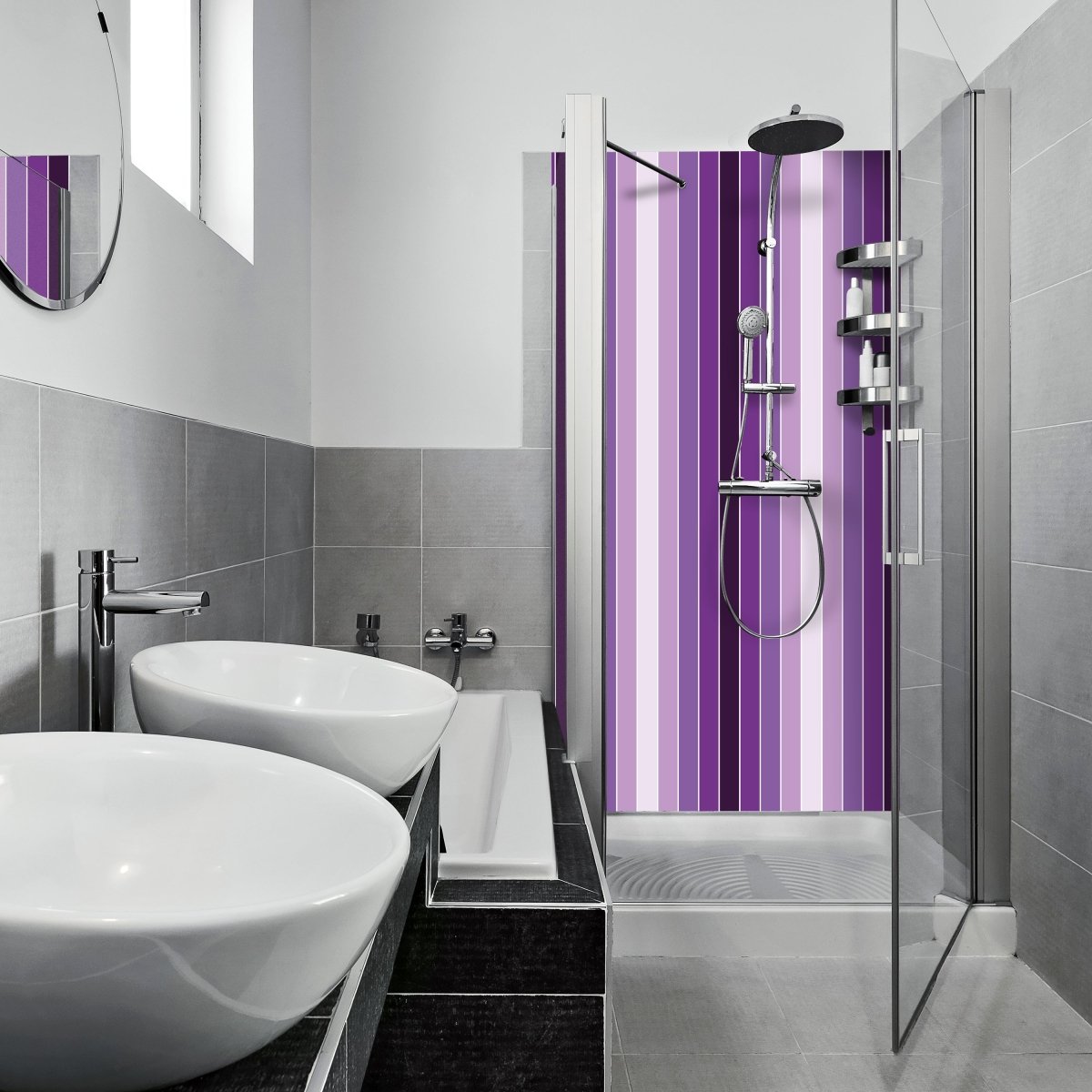 Duschwand Leuchtendes Violett Muster M0092 entdecken - Bild 1