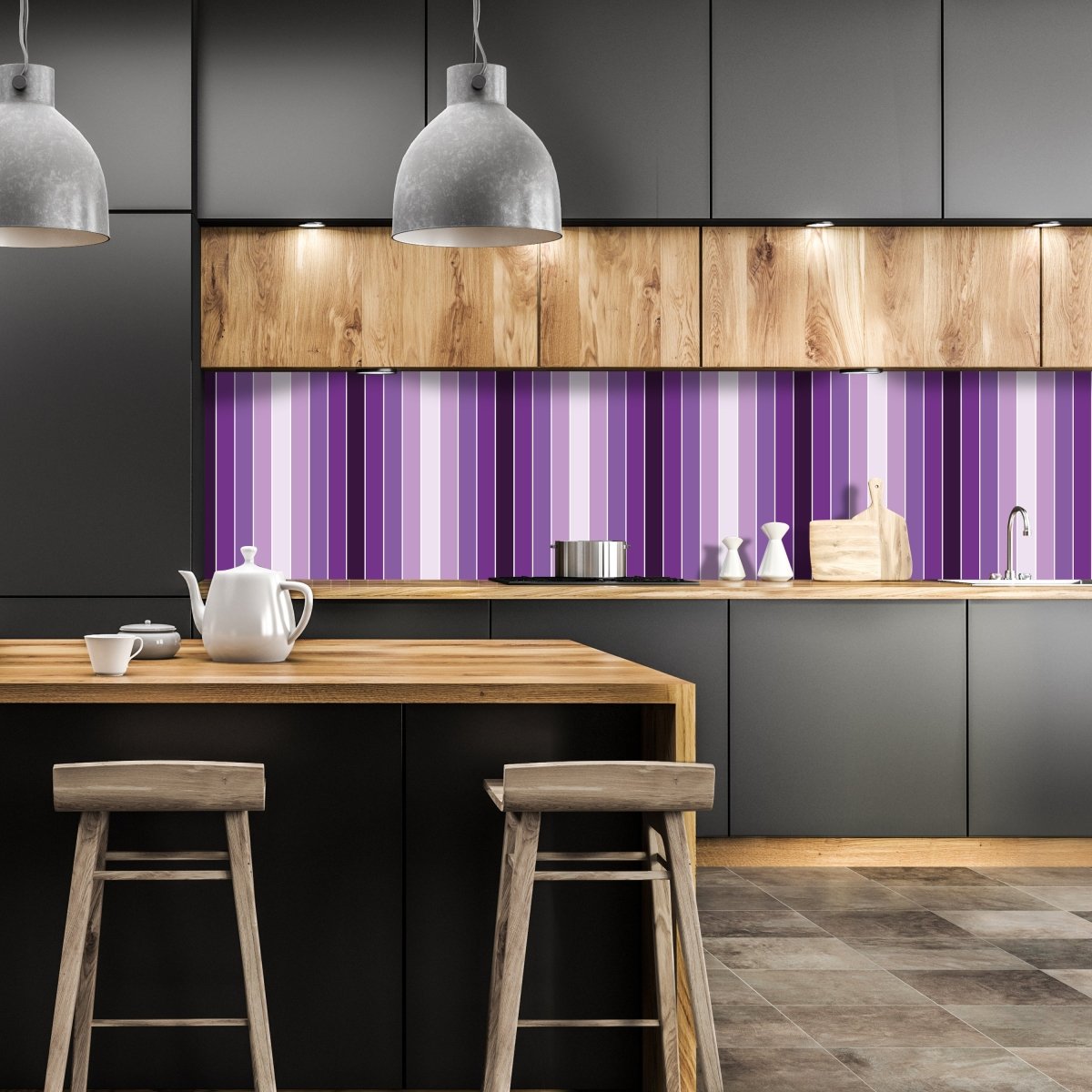 Küchenrückwand Leuchtendes Violett Muster M0092 entdecken - Bild 1