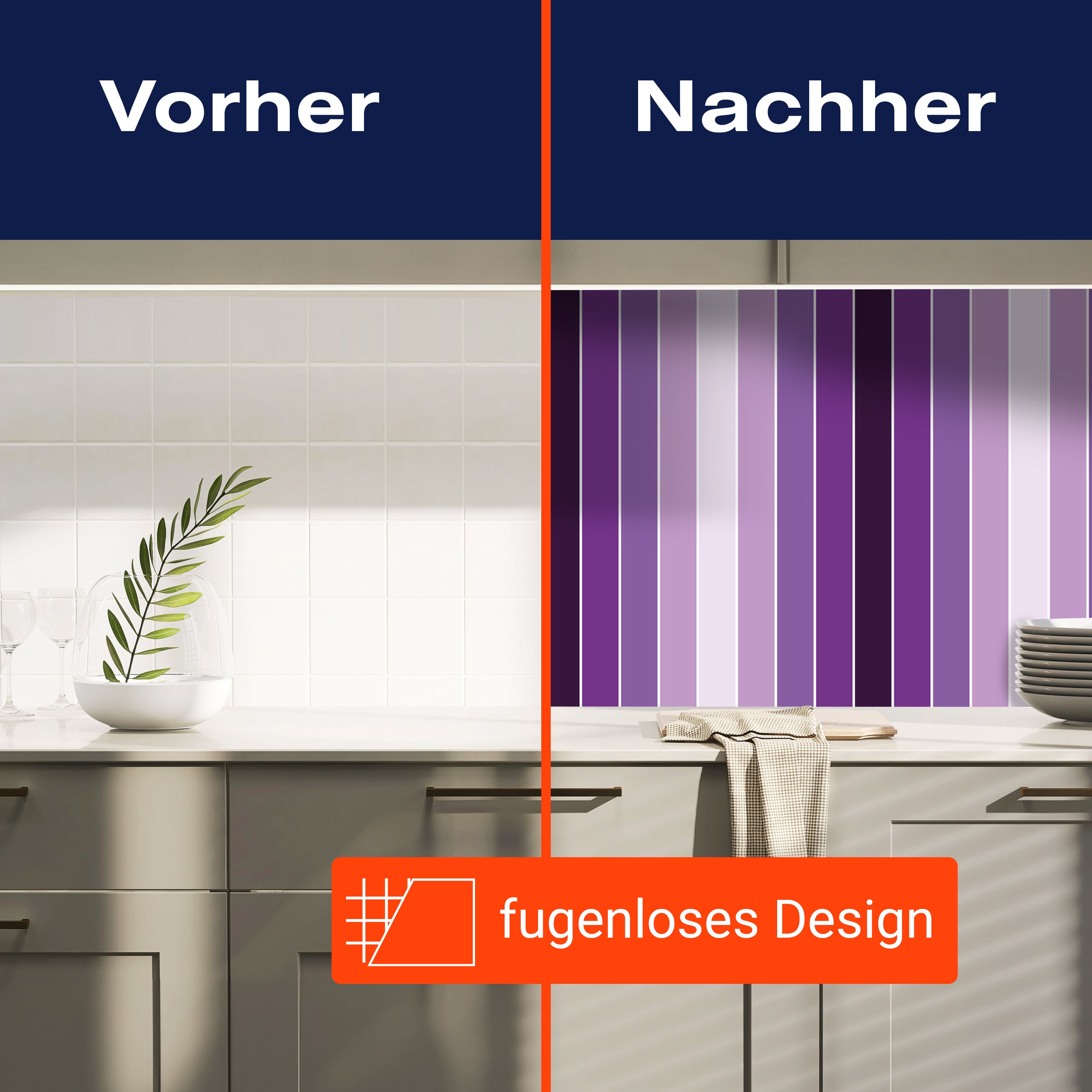 Küchenrückwand Leuchtendes Violett Muster M0092 entdecken - Bild 9