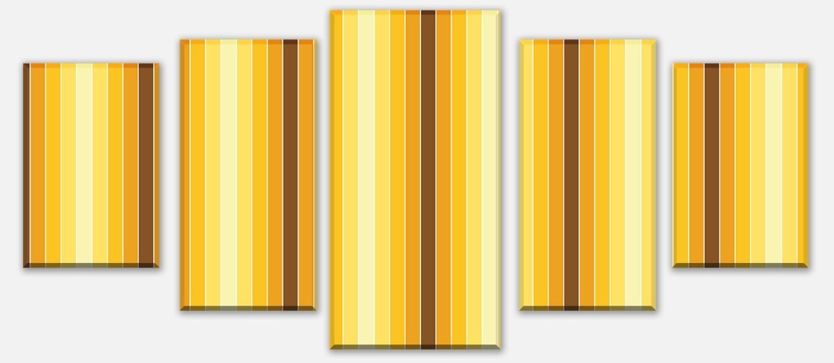 Leinwandbild Mehrteiler Gelb Muster M0093 entdecken - Bild 1