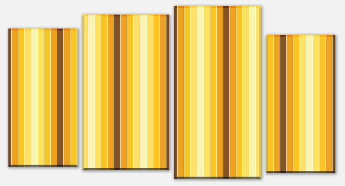 Leinwandbild Mehrteiler Gelb Muster M0093