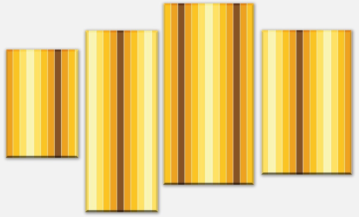 Leinwandbild Mehrteiler Gelb Muster M0093