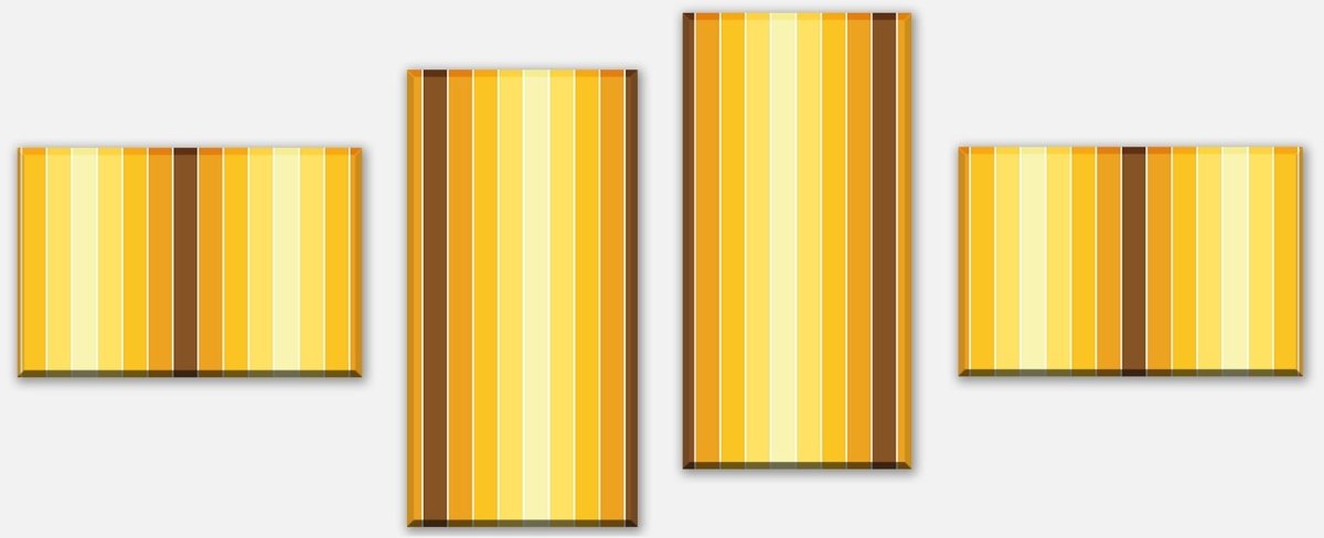 Canvas Print Divider Yellow Pattern M0093