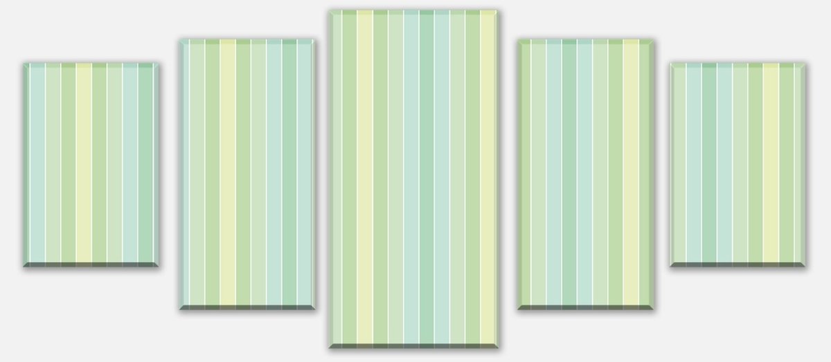 Leinwandbild Mehrteiler Pastellmint Muster M0094 entdecken - Bild 1