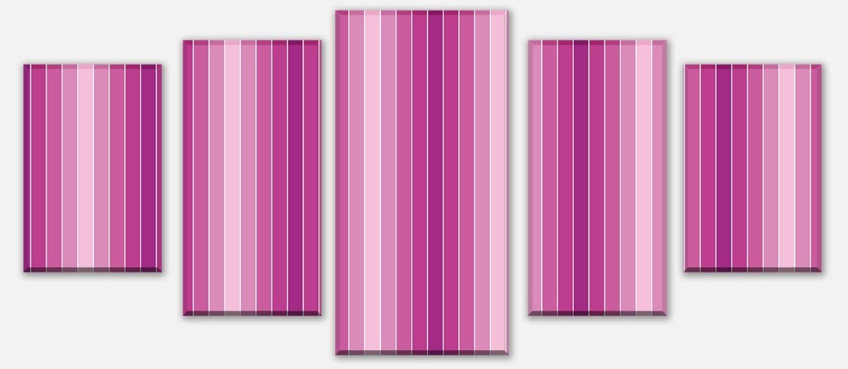 Leinwandbild Mehrteiler Pink Muster M0096 entdecken - Bild 1