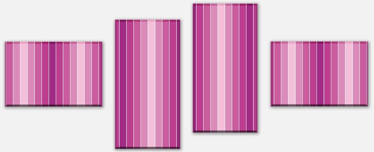 Leinwandbild Mehrteiler Pink Muster M0096