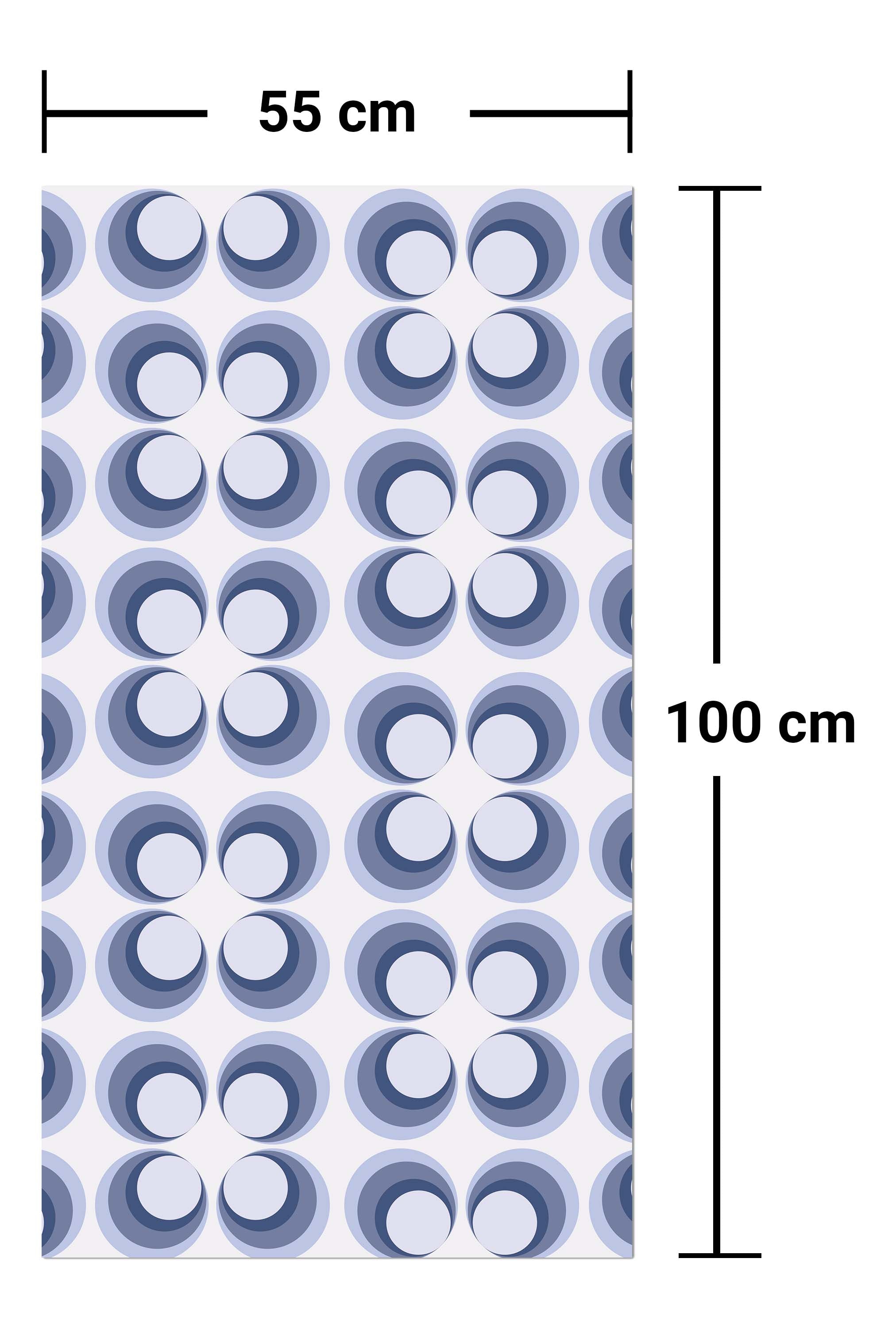 Garderobe Retrokreise Blau Muster M0099 entdecken - Bild 7