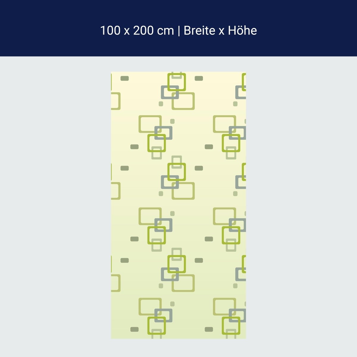 Duschwand Retrokästchen Grün Muster M0102