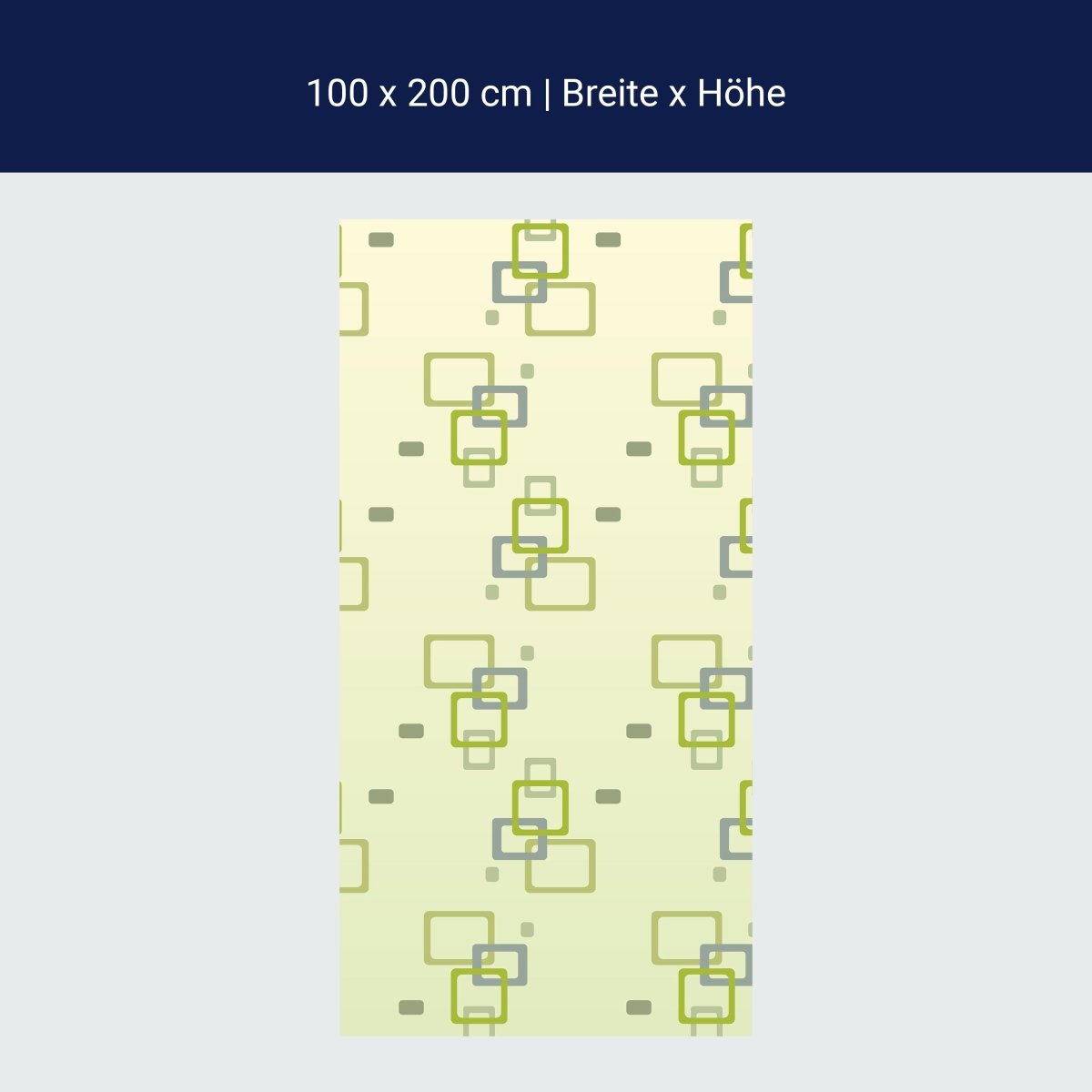 Shower screen retro box green pattern M0102