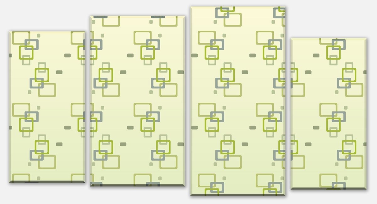 Canvas print Divider retro box green pattern M0102