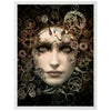 Poster Steam Punk, Gesicht Frau, Zahnrad, Uhr, Technik M0103