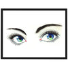 Poster Blaue Augen, Frau, Art, Zeichnung, Schminke, Model M0105